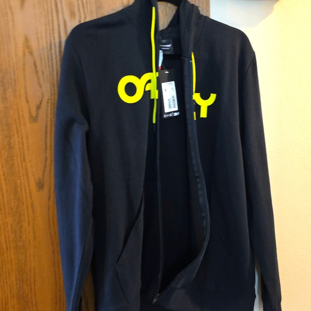 Oakley TEDDY FULL ZIP HOODIE - Black Yellow (A)